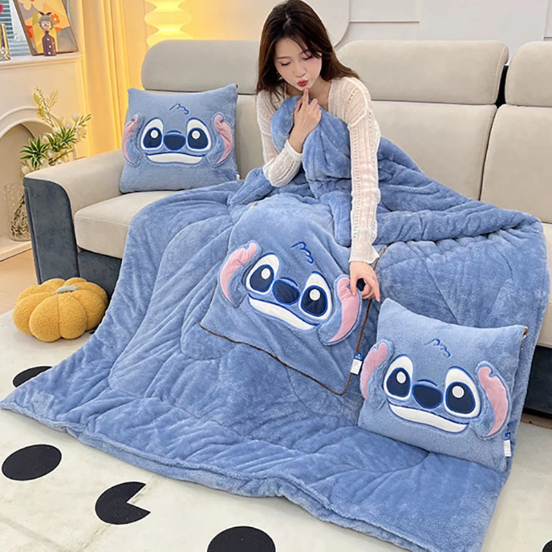 Stitch Pillow / Blanket 2 in 1 Flannel Pillow 