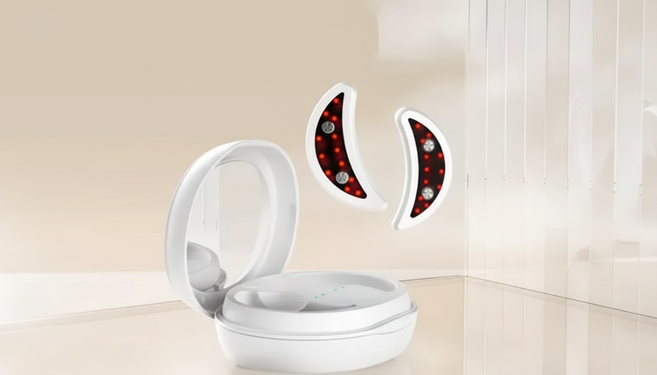 Red Light Electric Eye Massager for Puffiness & Eye Bags